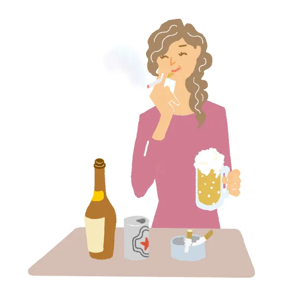 喫煙や過度の飲酒