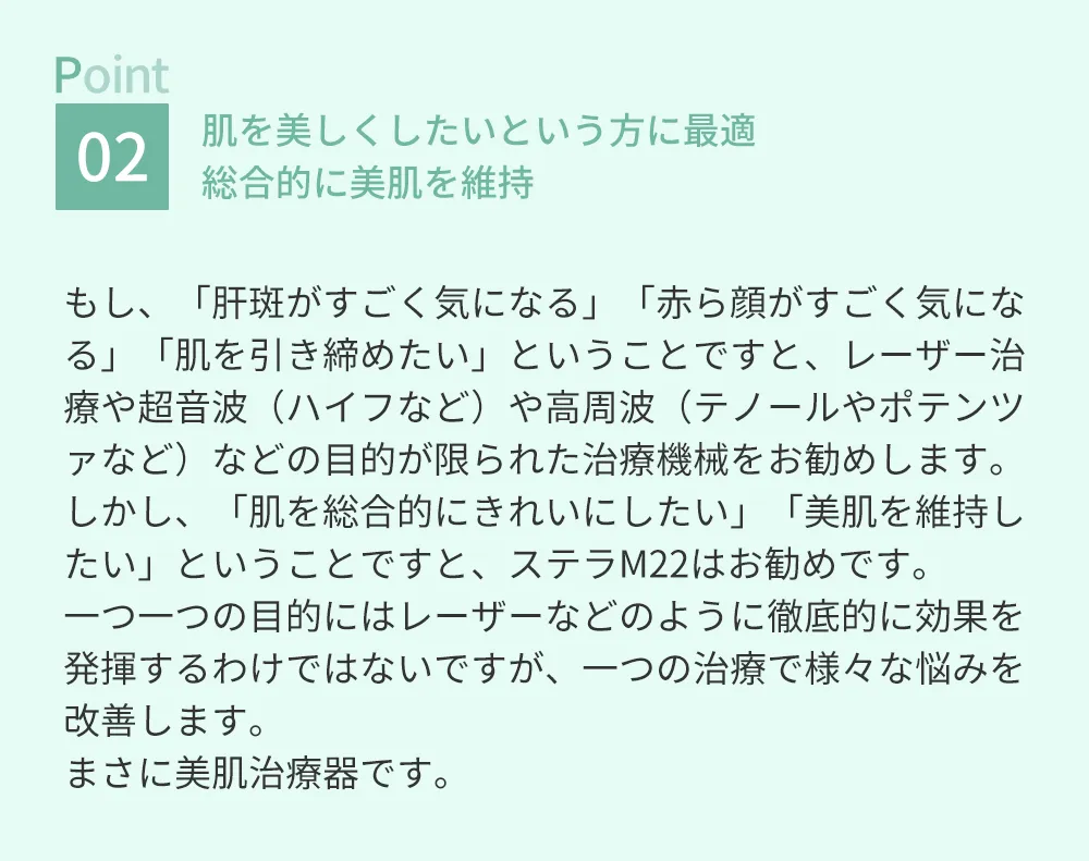 Point02肌を美しくしたいという方に最適総合的に美肌を維持